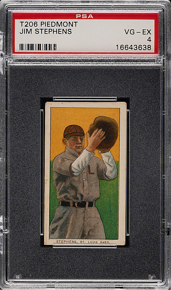 1909-1911 T206 White Border Jim Stephens PSA VG-EX 4