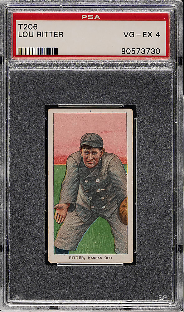 1909-1911 T206 White Border Lou Ritter PSA VG-EX 4