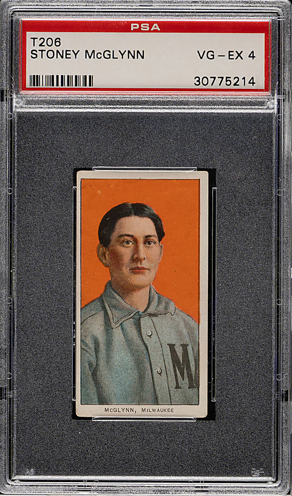 1909-1911 T206 White Border Stoney McGlynn PSA VG-EX 4