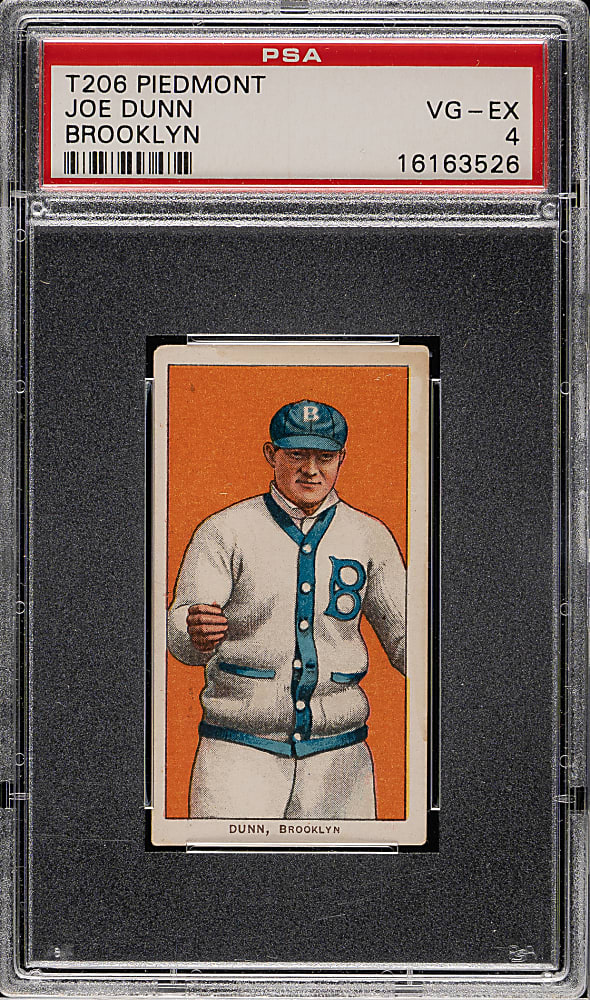 1909-1911 T206 White Border Joe Dunn PSA VG-EX 4