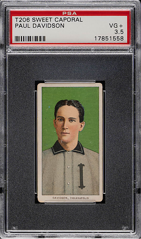 1909-1911 T206 White Border Paul Davidson PSA VG+ 3.5