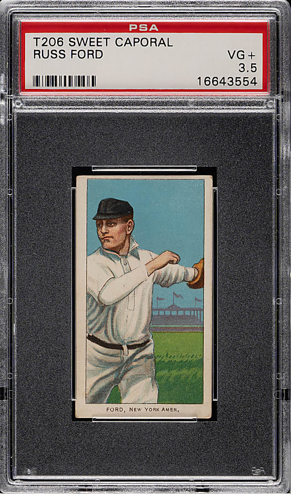 1909-1911 T206 White Border Russ Ford PSA VG+ 3.5