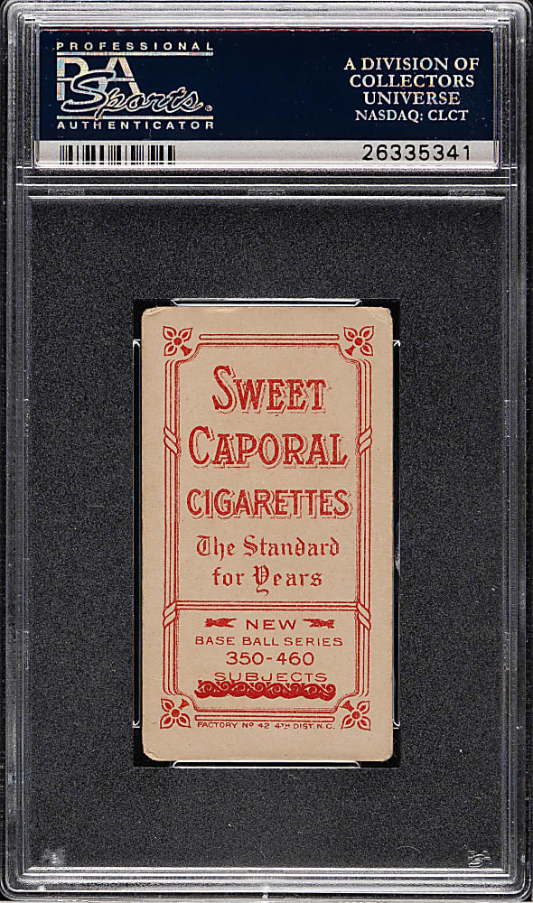 1909-1911 T206 White Border Hooks Wiltse Portrait with Cap PSA VG 3