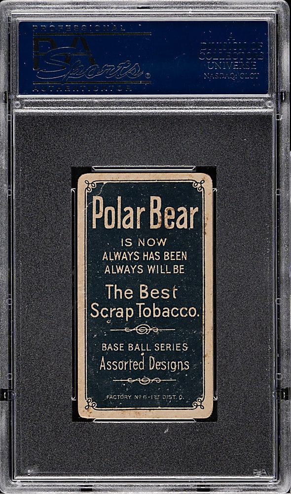 1909-1911 T206 White Border Hal Chase Portrait Blue Background PSA VG 3 - Polar Bear Back