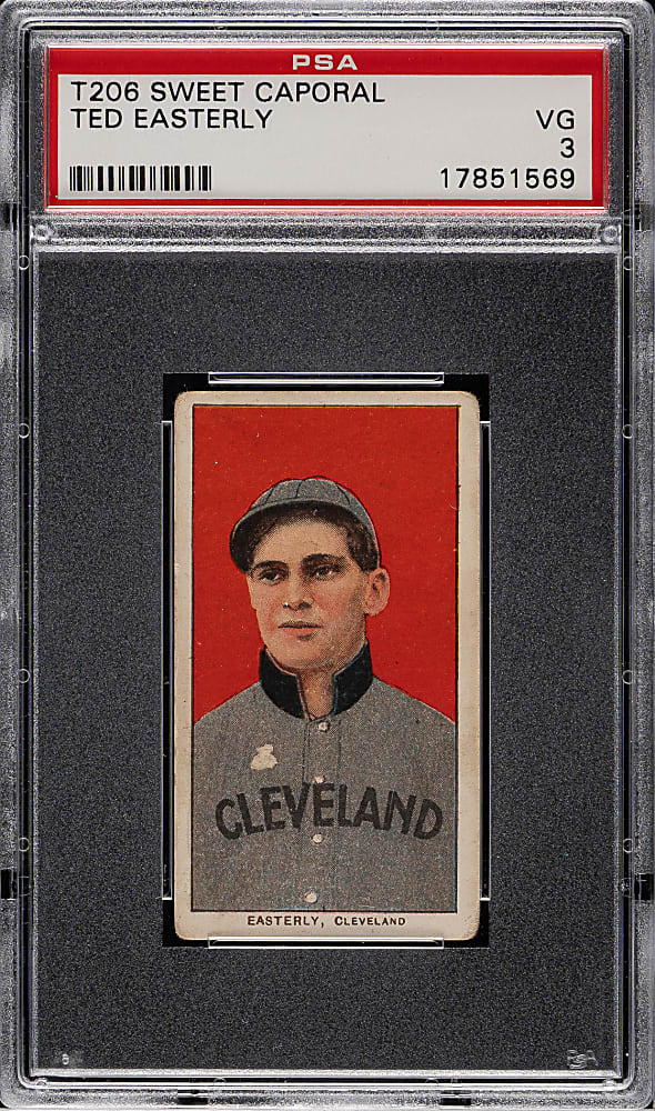 1909-1911 T206 White Border Ted Easterly PSA VG 3