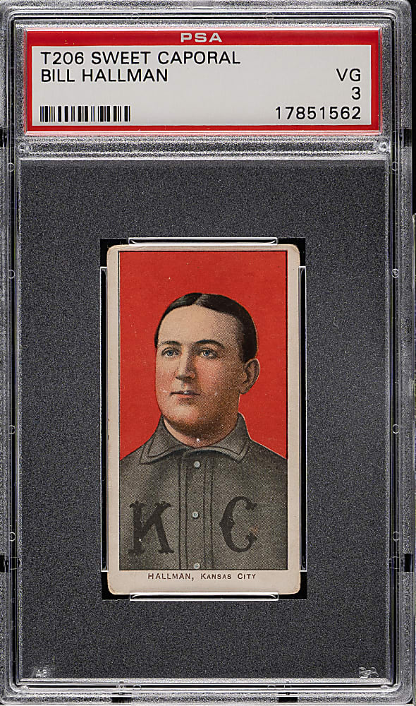1909-1911 T206 White Border Bill Hallman PSA VG 3