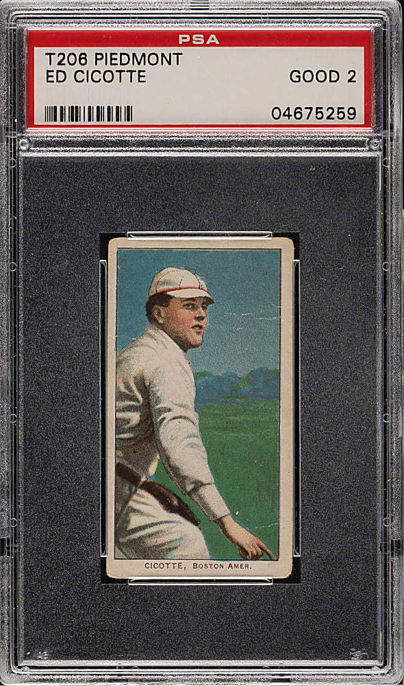 1909-1911 T206 White Border Ed Cicotte PSA GOOD 2