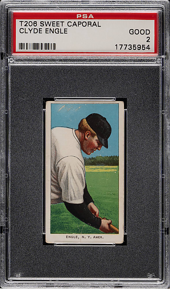 1909-1911 T206 White Border Clyde Engle PSA GOOD 2