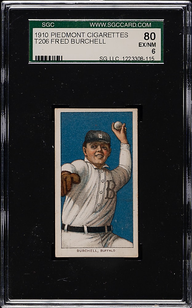 1909-1911 T206 White Border Fred Burchell SGC EX/NM 80