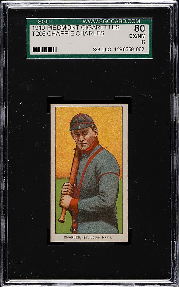 1909-1911 T206 White Border Chappie Charles SGC EX/NM 80