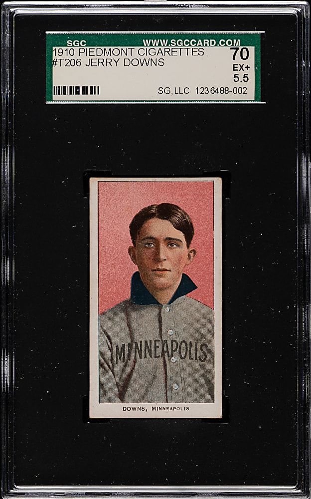1909-1911 T206 White Border Jerry Downs SGC EX+ 70
