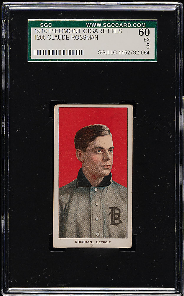 1909-1911 T206 White Border Claude Rossman SGC EX 60