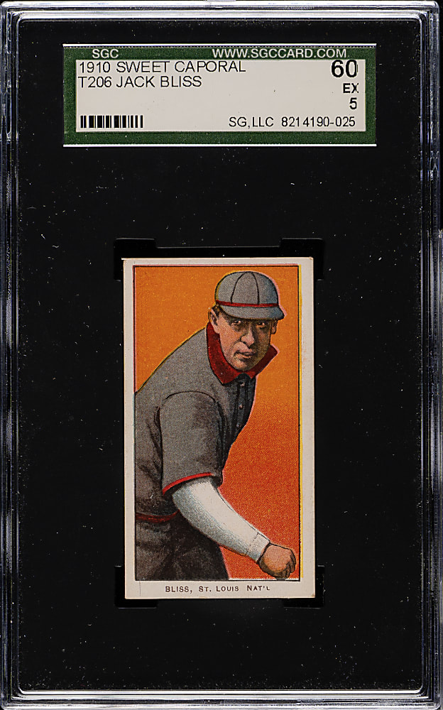 1909-1911 T206 White Border Jack Bliss SGC EX 60