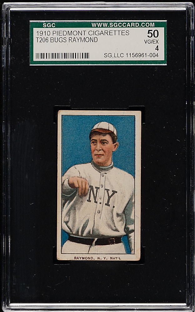 1909-1911 T206 White Border Bugs Raymond SGC VG/EX 50