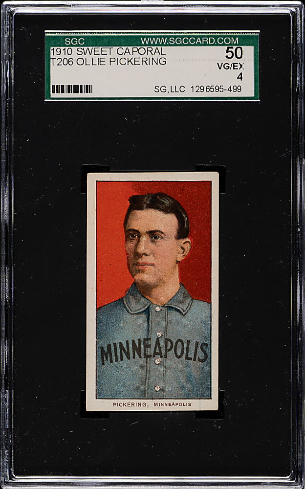 1909-1911 T206 White Border Ollie Pickering SGC VG/EX 50
