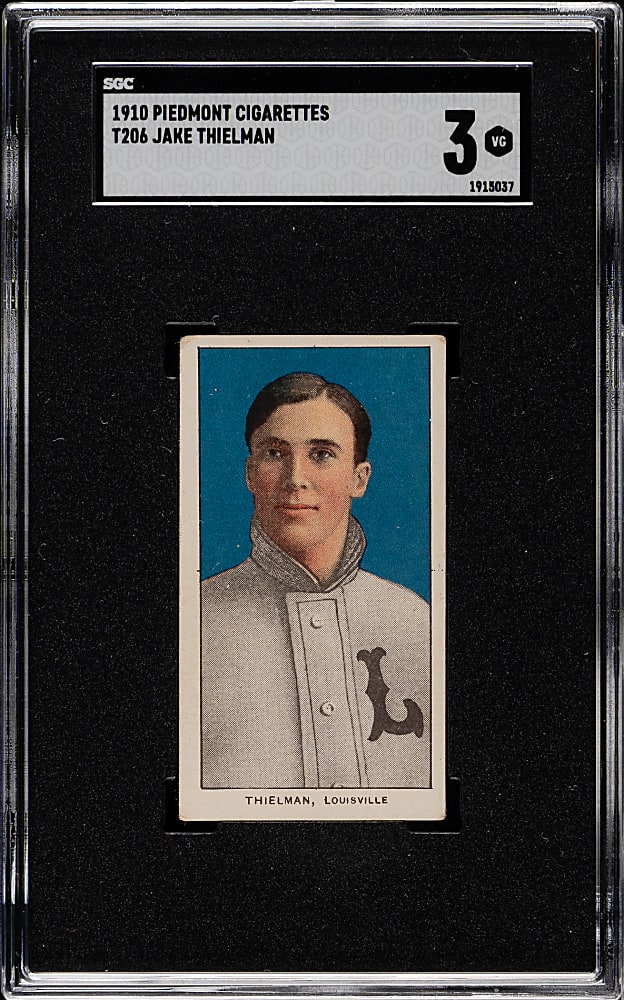 1909-1911 T206 White Border Jake Thielman SGC VG 3