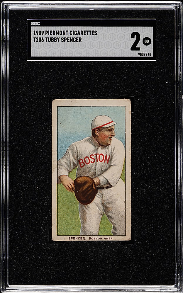 1909-1911 T206 White Border Tubby Spencer SGC GOOD 2