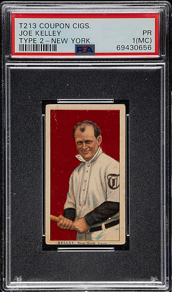 1914 T213 Coupon Cigarettes (Type 2) Joe Kelley New York PSA POOR 1 (MC)