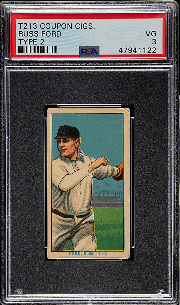 1914 T213 Coupon Cigarettes (Type 2) Russ Ford PSA VG 3