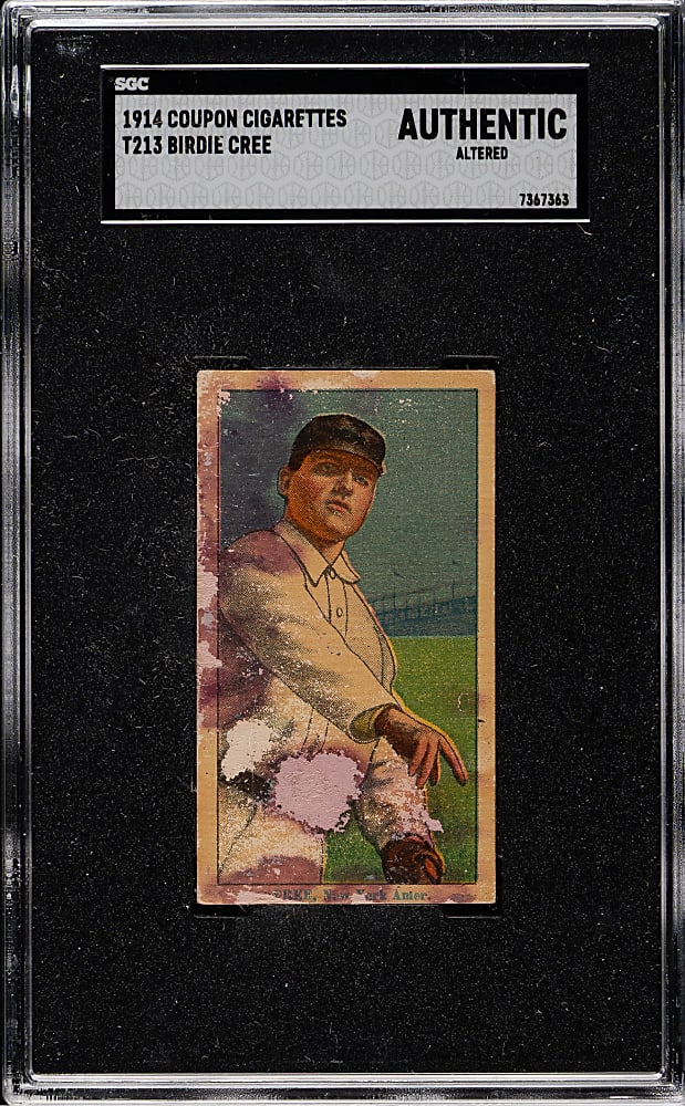 1914 T213 Coupon Cigarettes (Type 2) Birdie Cree SGC Authentic