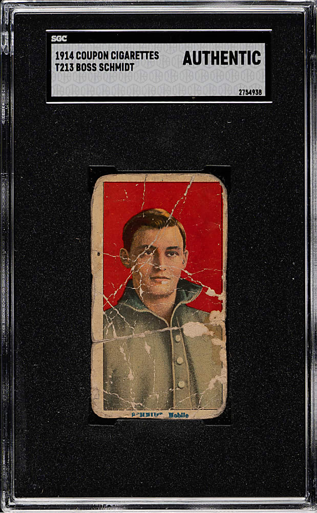 1914 T213 Coupon Cigarettes (Type 2) Boss Schmidt SGC Authentic