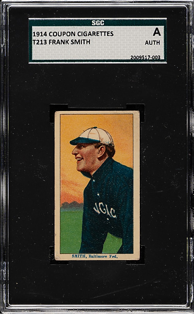 1914 T213 Coupon Cigarettes (Type 2) Frank Smith SGC Authentic