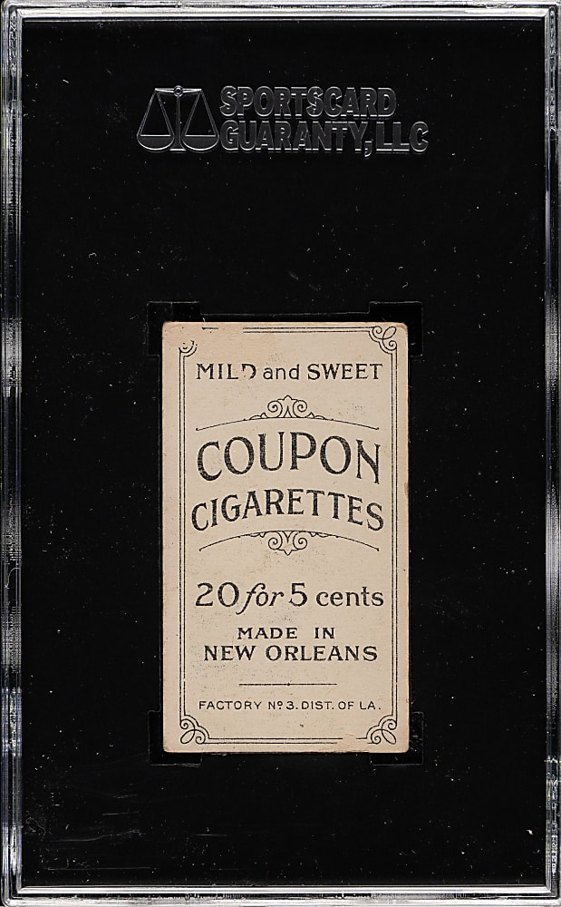 1914 T213 Coupon Cigarettes (Type 2) Frank Smith SGC Authentic