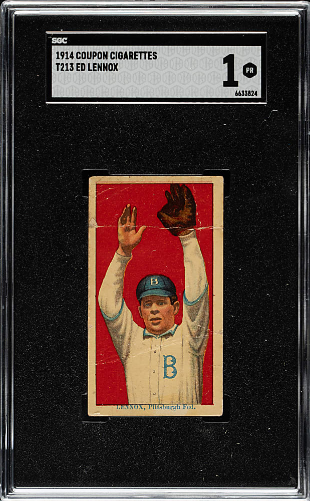 1914 T213 Coupon Cigarettes (Type 2) Ed Lennox SGC POOR 1