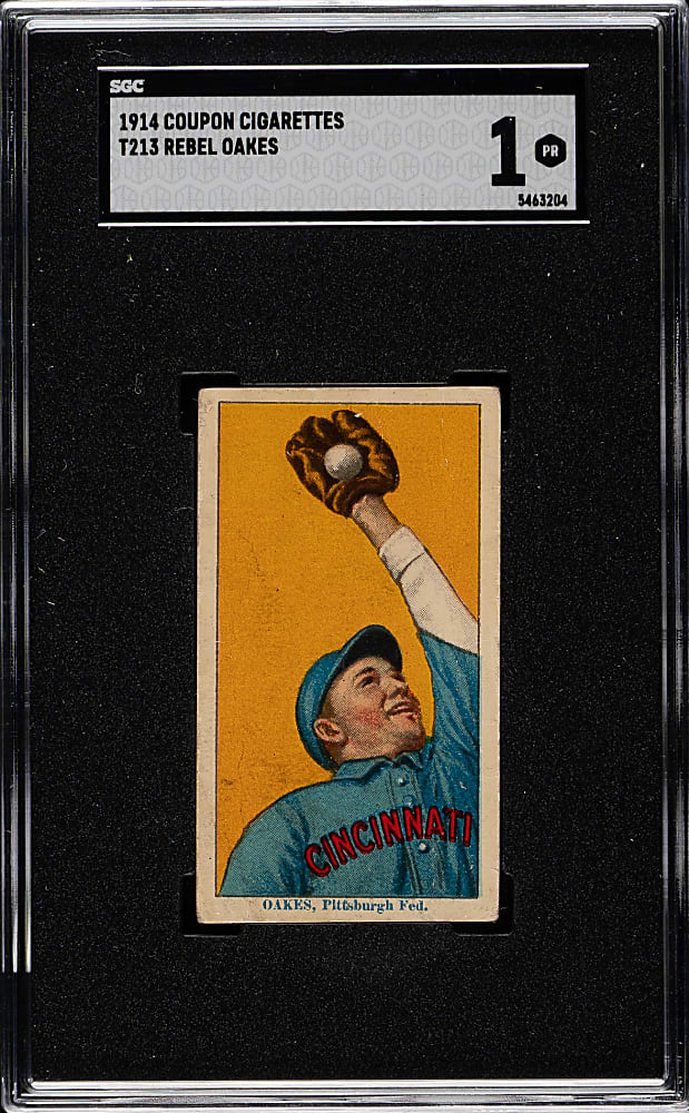 1914 T213 Coupon Cigarettes (Type 2) Rebel Oakes SGC POOR 1
