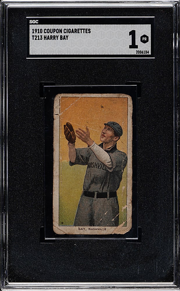 1910 T213 Coupon Cigarettes (Type 1) Harry Bay Southern Leaguer SGC POOR 1