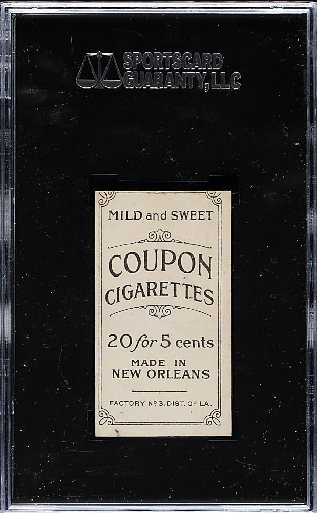 1914 T213 Coupon Cigarettes (Type 2) Bill Sweeney Boston SGC VG 40