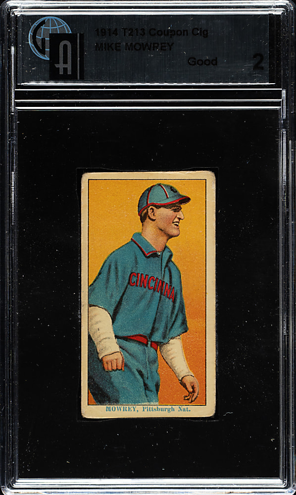 1914 T213 Coupon Cigarettes (Type 2) Mike Mowrey Pittsburgh Pirates GAI GOOD 2