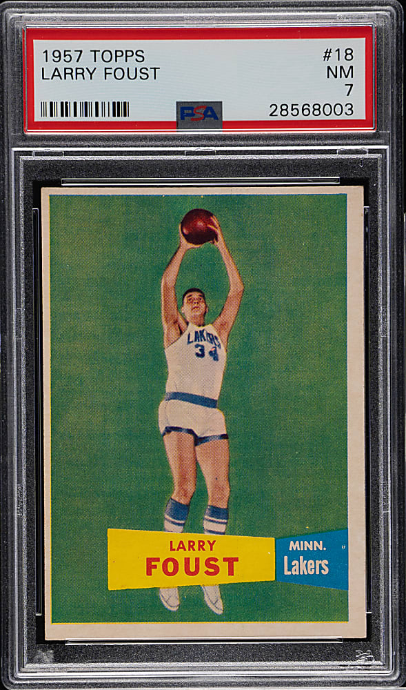 1957-1958 Topps Basketball #18 Larry Foust PSA NM 7