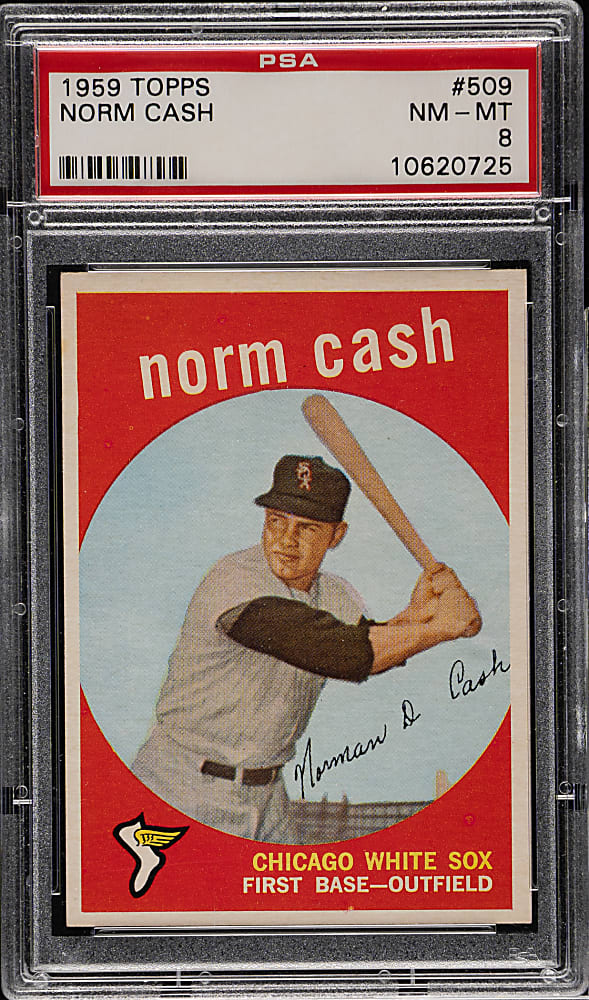 1959 Topps #509 Norm Cash Rookie PSA NM-MT 8