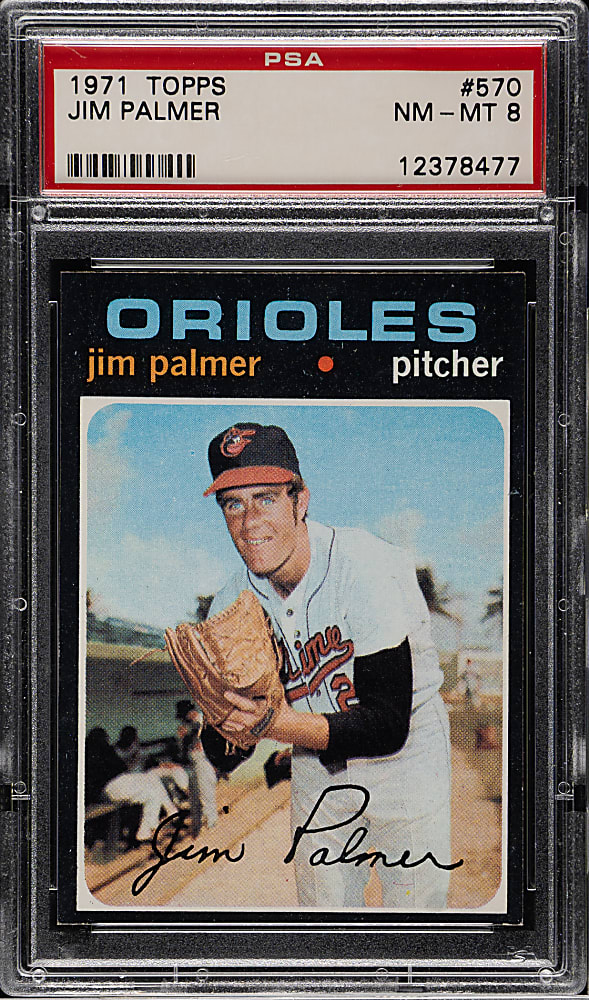 1971 Topps #570 Jim Palmer PSA NM-MT 8