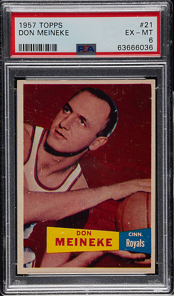 1957-1958 Topps Basketball #21 Don Meineke PSA EX-MT 6