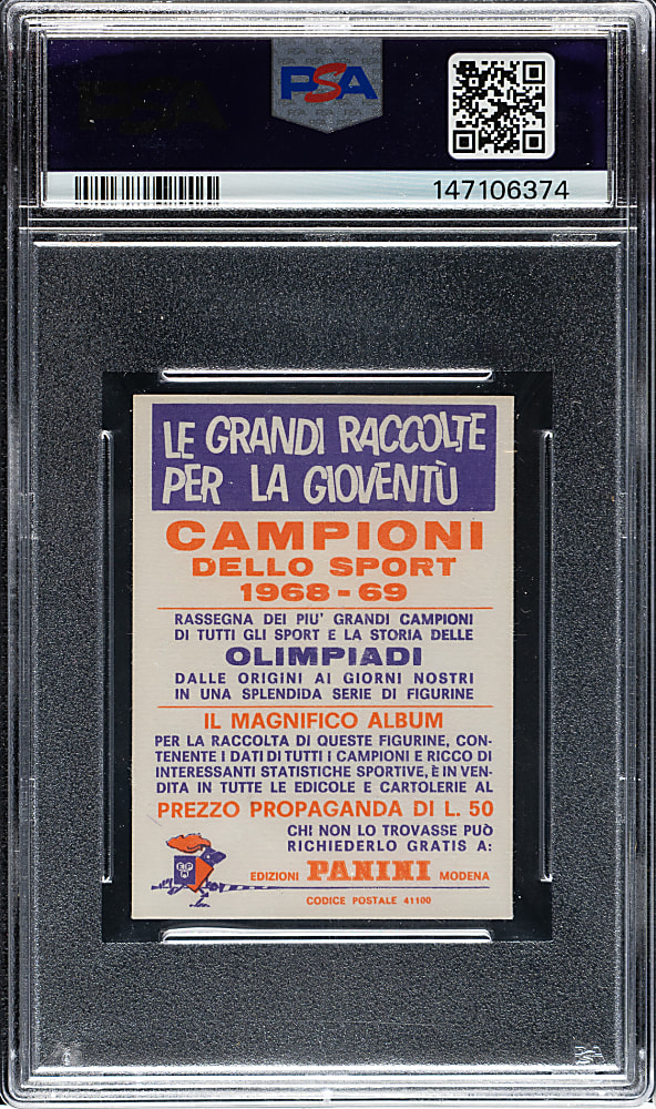 1968 Panini Campioni Dello Sport #233 Mark Spitz PSA NM 7