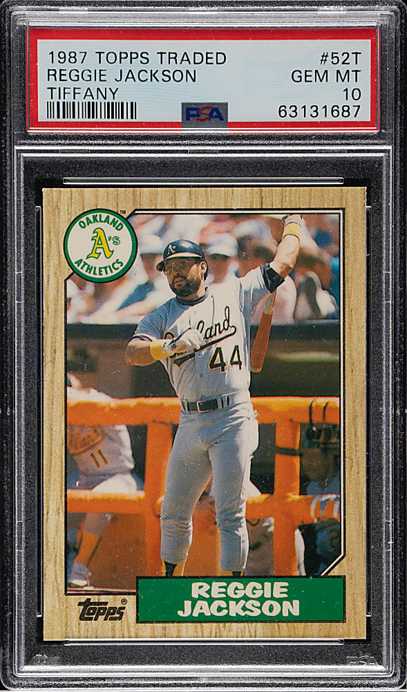 1987 Topps Traded Tiffany #52T Reggie Jackson PSA GEM MINT 10