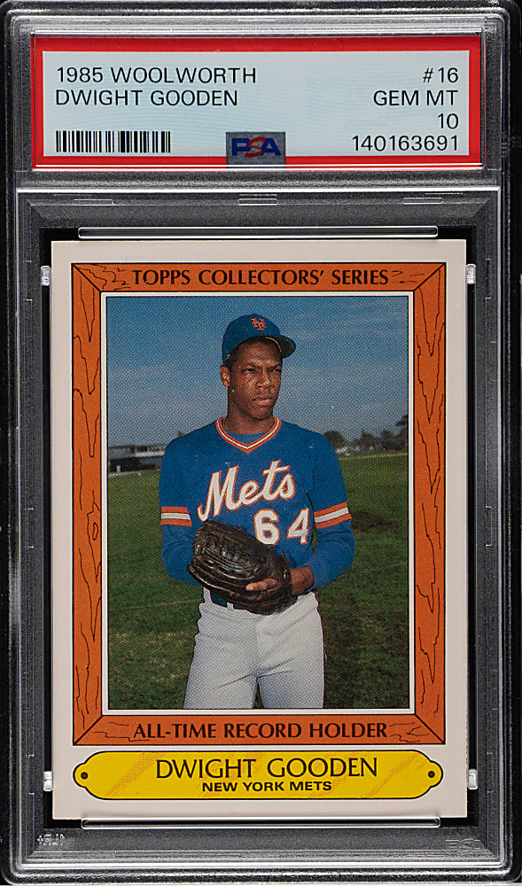 1985 Topps Woolworth All Time Record Holders #16 Dwight Gooden PSA GEM MINT 10