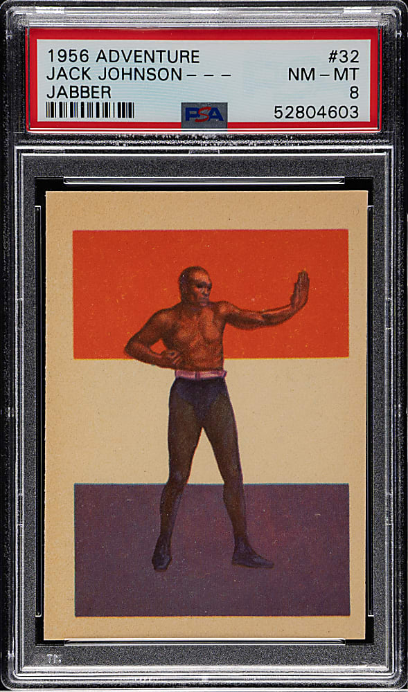 1956 Adventure Gum #32 Jack Johnson PSA NM-MT 8