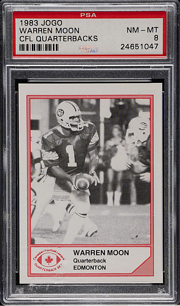 1983 JOGO Football Warren Moon PSA NM-MT 8