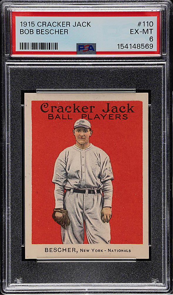 1915 E145 Cracker Jack #110 Bob Bescher PSA EX-MT 6