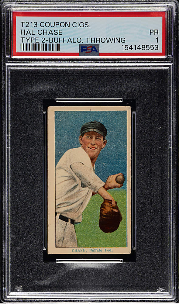 1914 T213 Coupon Cigarettes (Type 2) Hal Chase Throwing PSA POOR 1