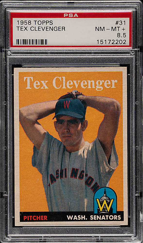 1958 Topps #31 Tex Clevenger PSA NM-MT+ 8.5