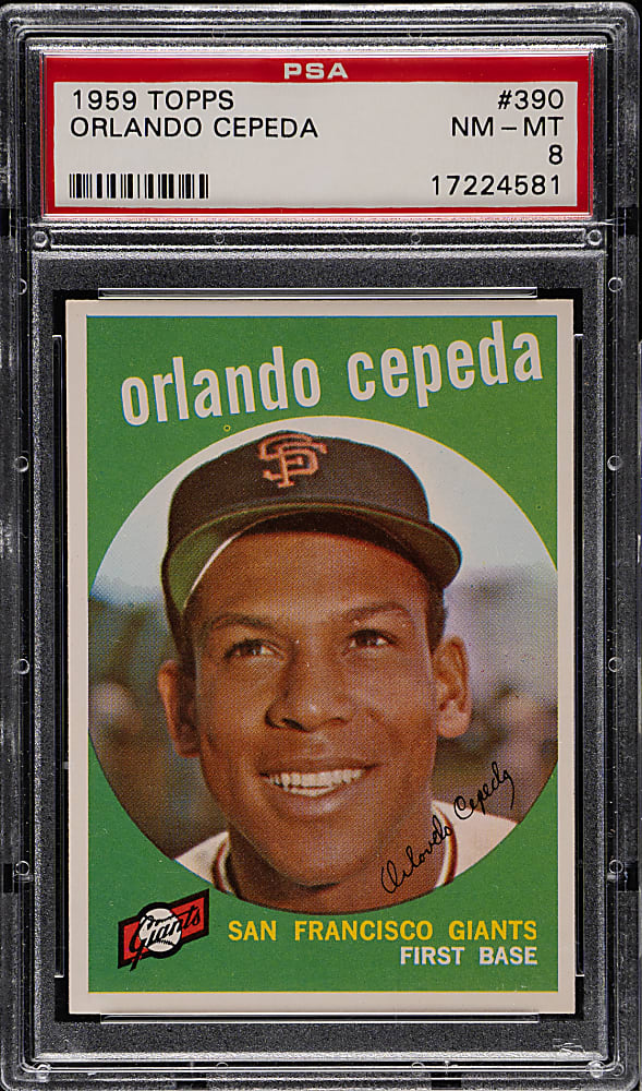 1959 Topps #390 Orlando Cepeda PSA NM-MT 8
