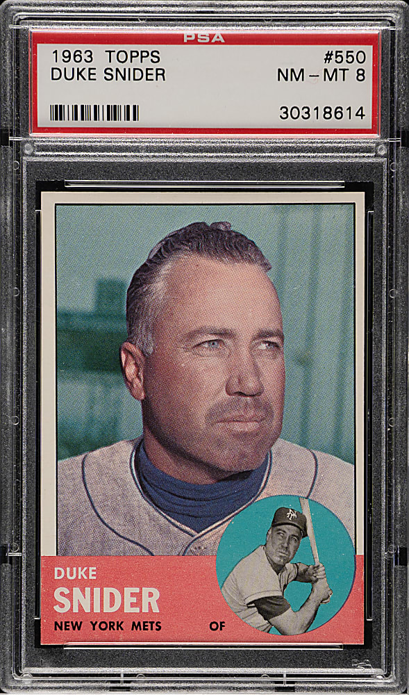 1963 Topps #550 Duke Snider PSA NM-MT 8