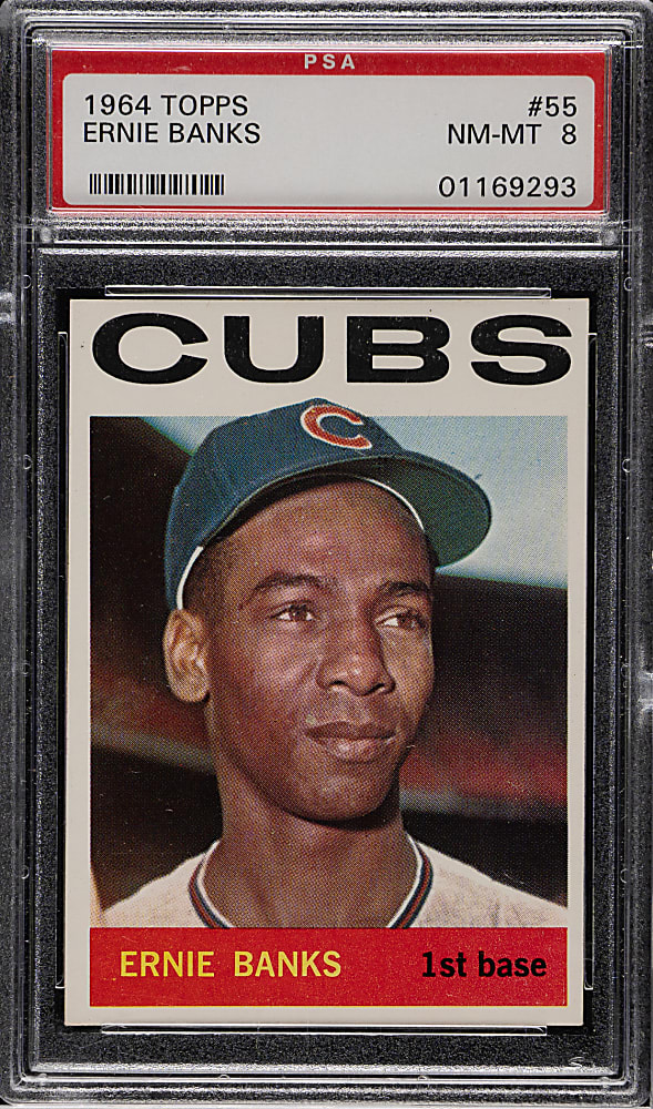 1964 Topps #55 Ernie Banks PSA NM-MT 8