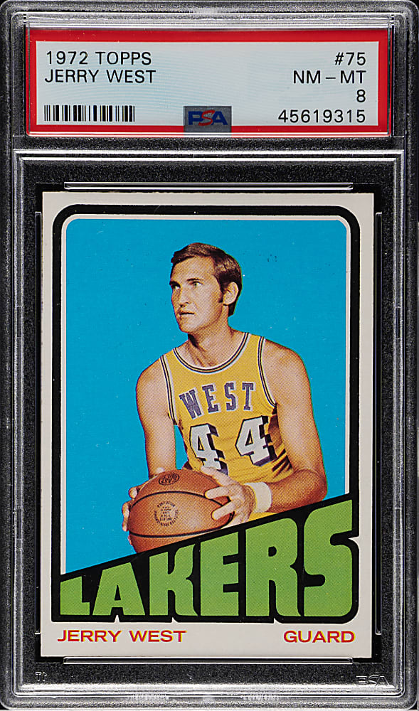 1972-1973 Topps Basketball #75 Jerry West PSA NM-MT 8