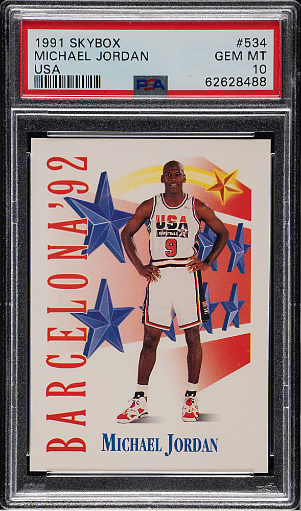 1991-1992 Skybox Basketball #534 Michael Jordan PSA GEM MINT 10