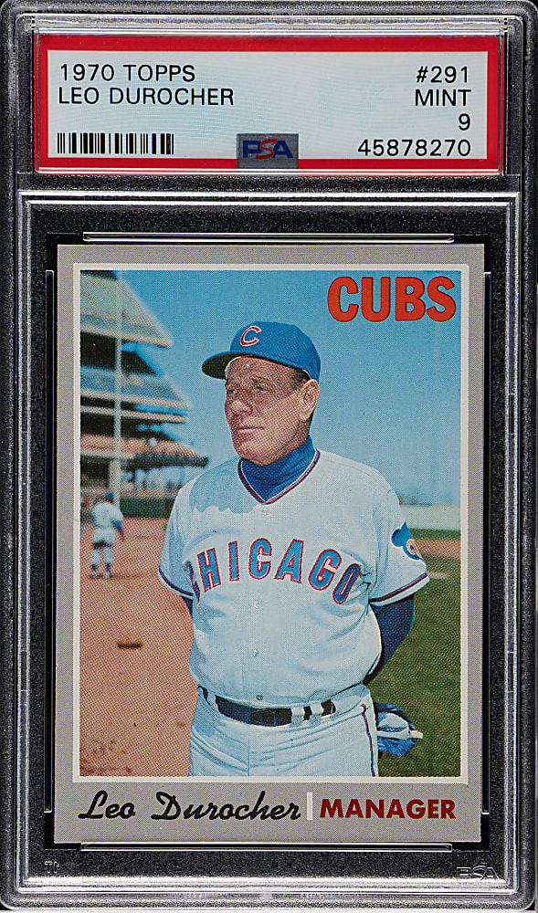 1970 Topps #291 Leo Durocher PSA MINT 9